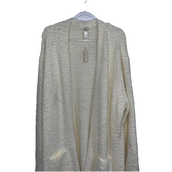 SKIMS Cozy Knit Robe Bone With Pockets Size 4X/5X Comfy Loungewear Long No Belt - Picture 1 of 12